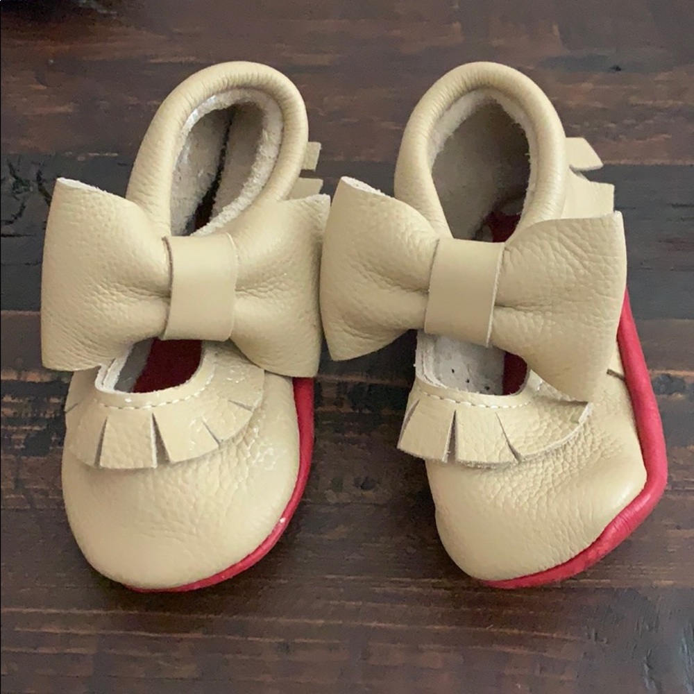 Adorable Red Bottom Moccasins